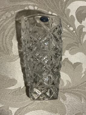 Bohemia crystal vase 7 inches tall